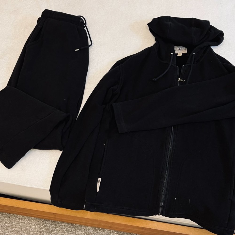 UGG Fleece Pajama Set for Men Black Small